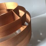 Scandinavian wooden pendant light, vintage circa 1960