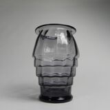 Art Deco vase with twisted vertical bands, Doyen style, 1930s.
