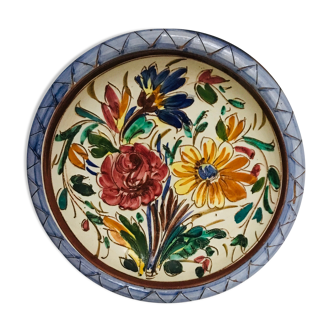 Enamelled terracotta dish