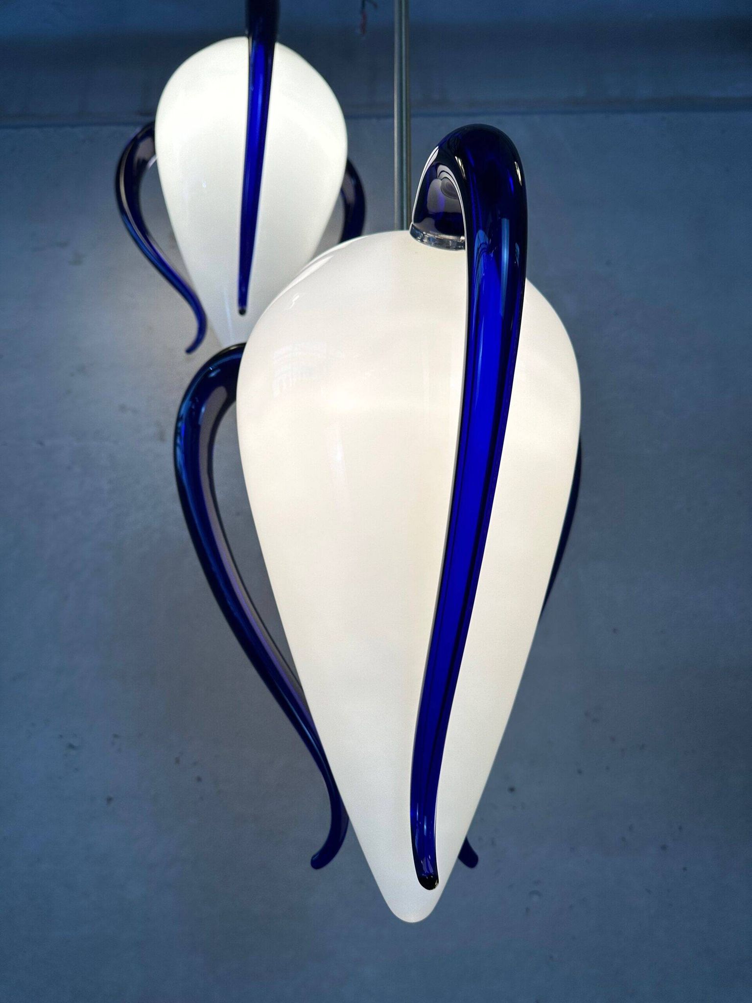 2x vintage 'Venexiana' pendant lamp – Barovier & Toso – Murano