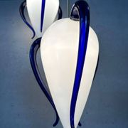 2x vintage 'Venexiana' pendant lamp – Barovier & Toso – Murano