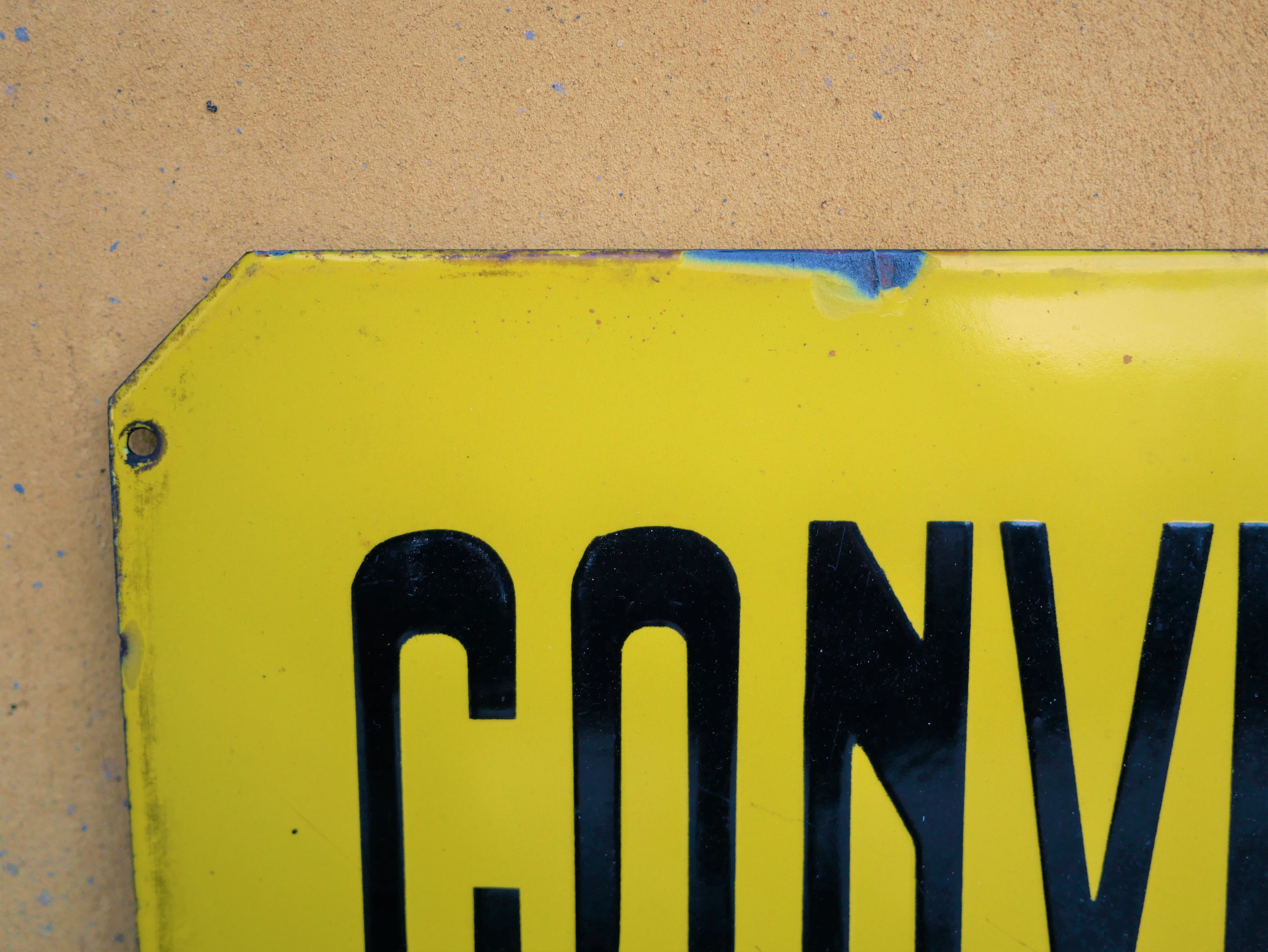 Enamelled plate vintage Paris bus stop