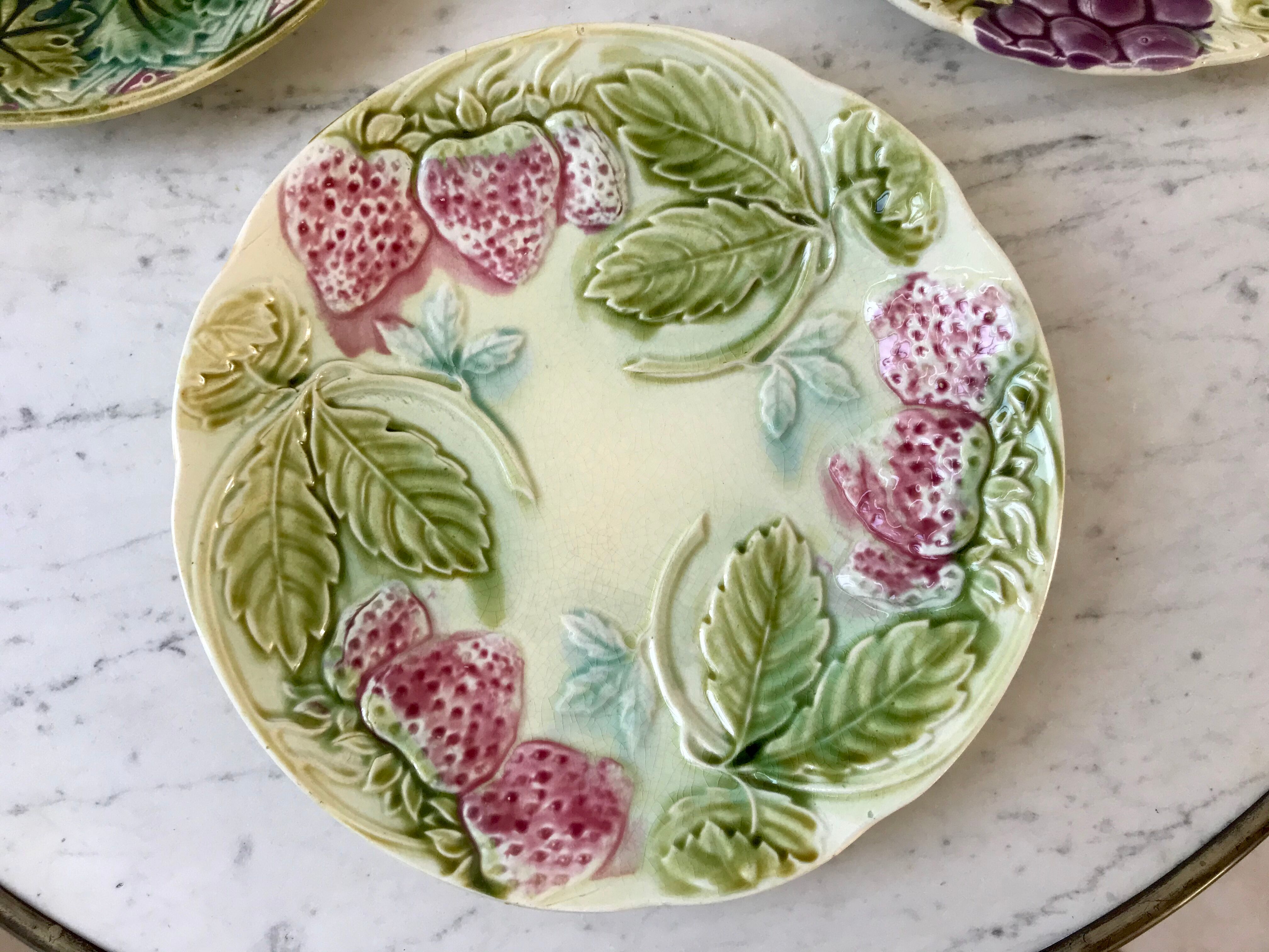 Trio of plates in old slurry late nineteenth century