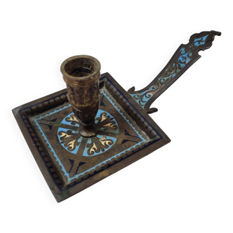 Cloisonne hand candle holder