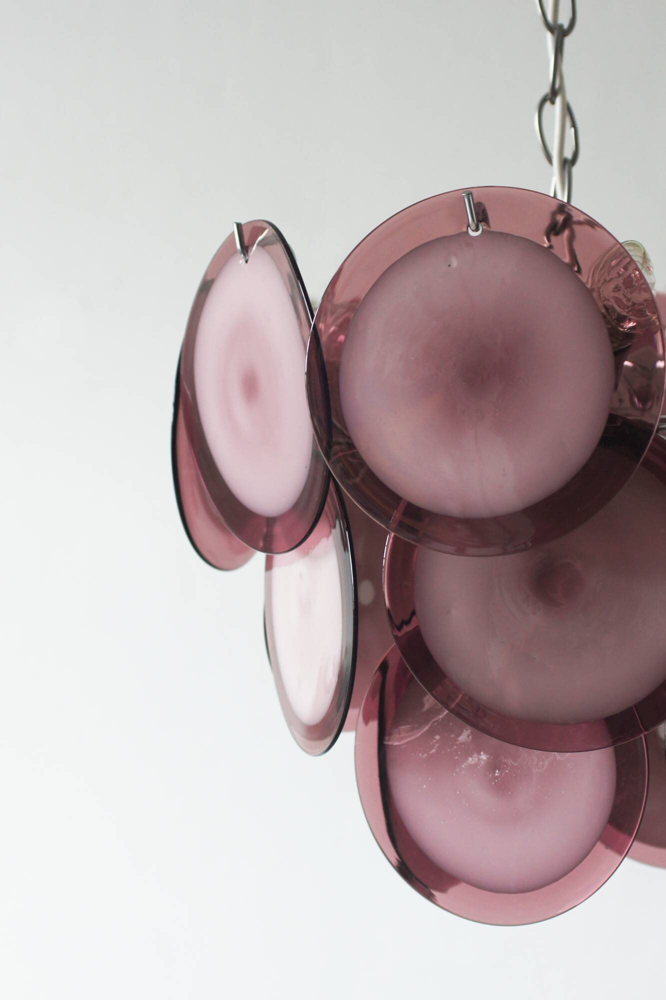 Murano Glass Discs Chandelier from AV Mazzega, 1970s