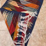 Petit tapis marocain, kilim picaso, tapis tissé plat, décoration