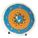 Hand-Painted Wall Decorative Ceramic Plate with Dove & Floral Folk Art Design