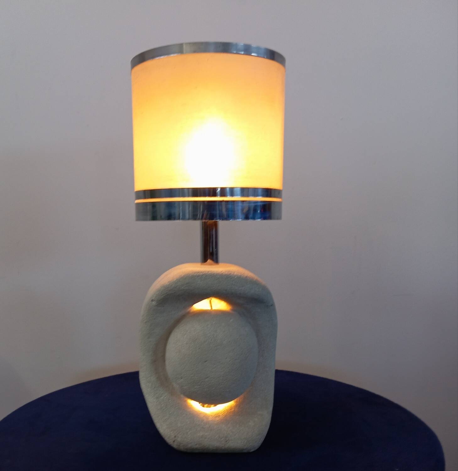 Natural stone lamp from the 70s Albert Tormos