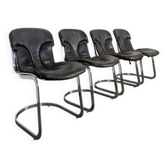 Série de 4 chaises de Willy Rizzo