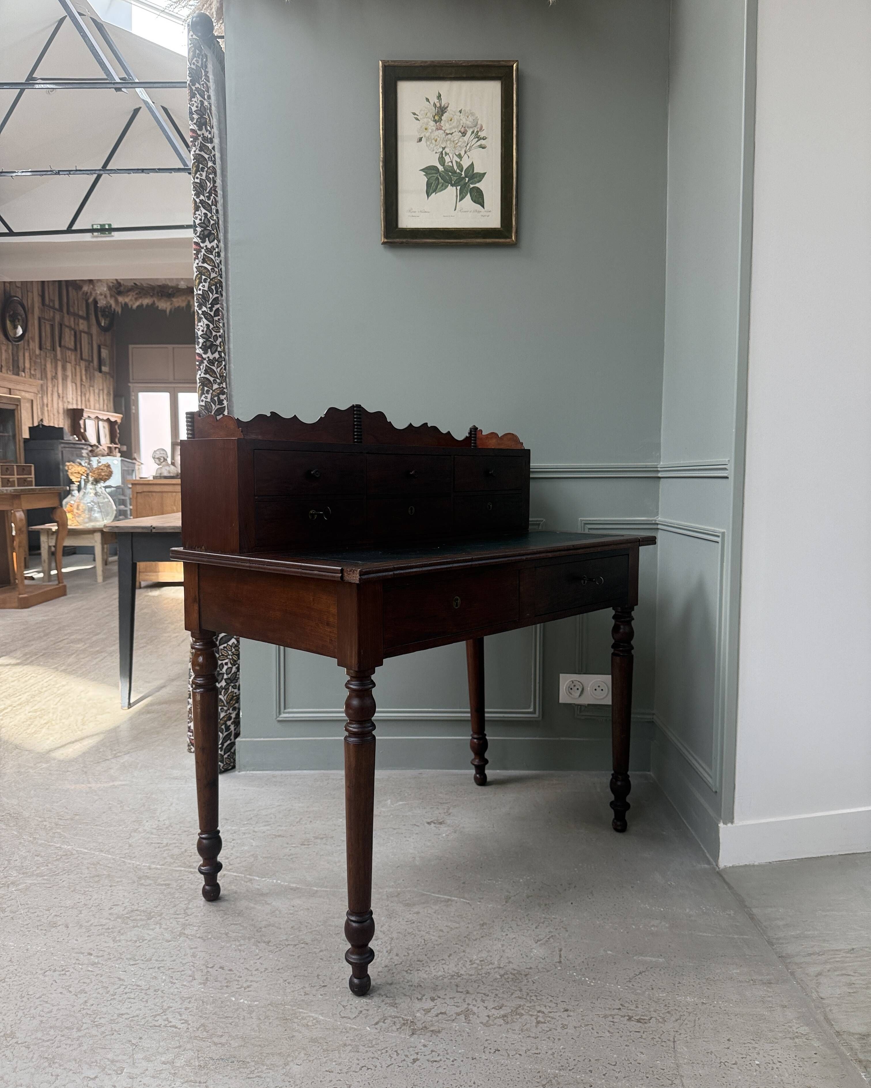 Antique mahogany graduated desk