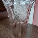 Transparent thick glass vase