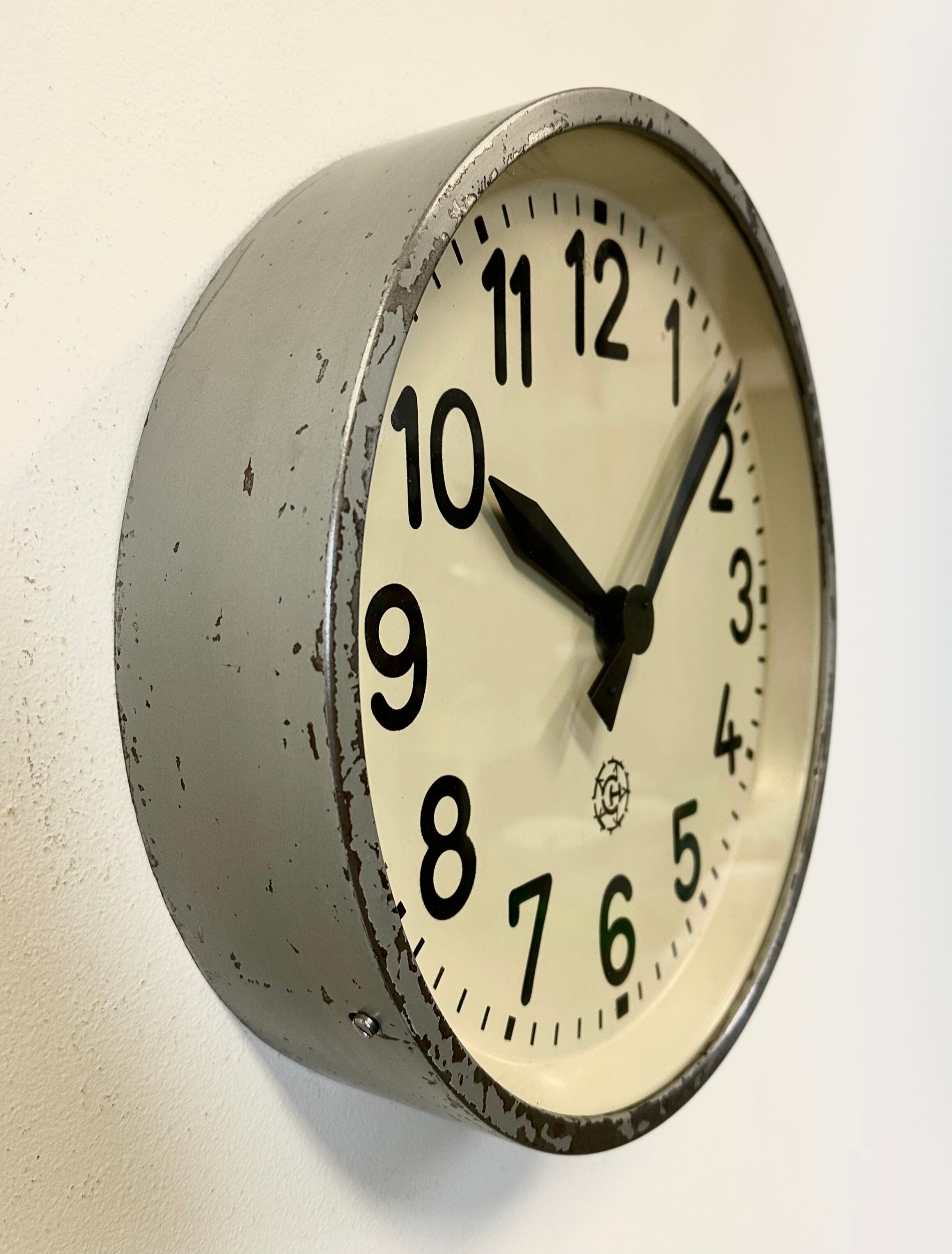 Industrial factory wall clock from Chronotechna, 1950s