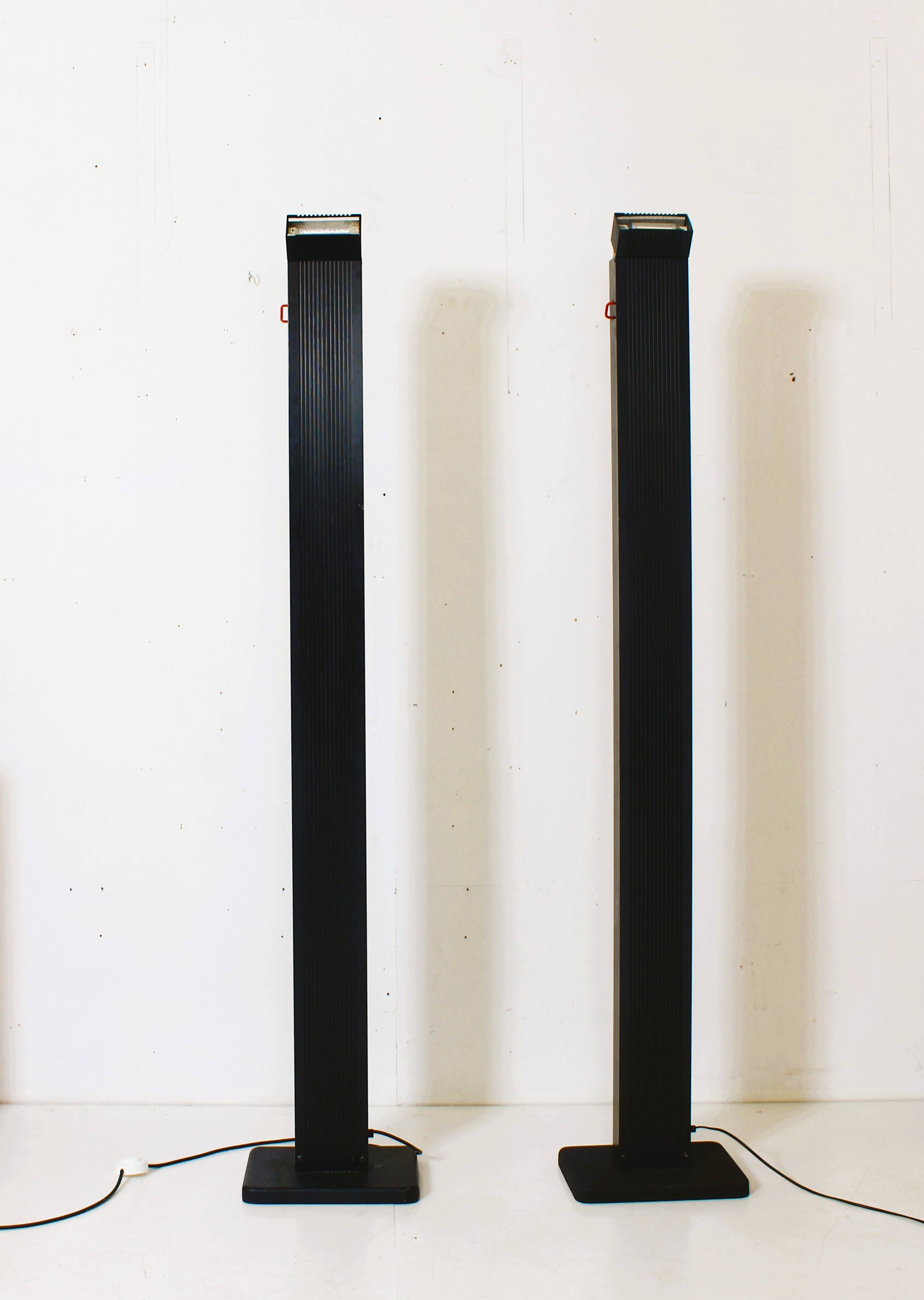Pair of vintage Italian floor lamps "Zagar" by Silvio Carpani for Stil