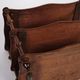 Etagere/shelf with 3 shelves - mahogany - turned columns - wheels - 19th century