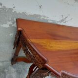 Louis XVI style half-moon console decorated