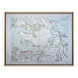 The Arctic region, period map, 1887, Authentic.