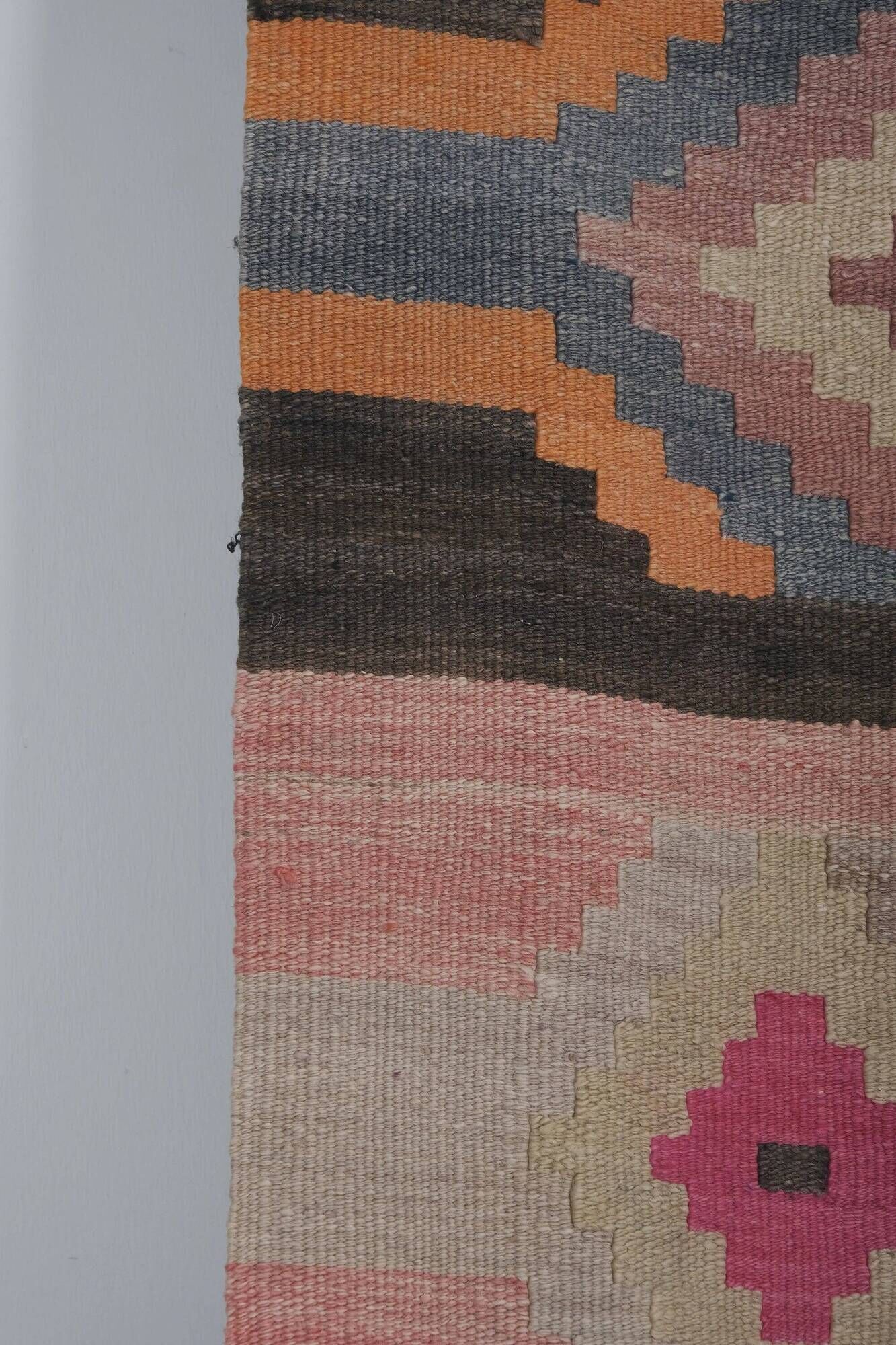 Vintage Turkish hallway rug 78x640 cm