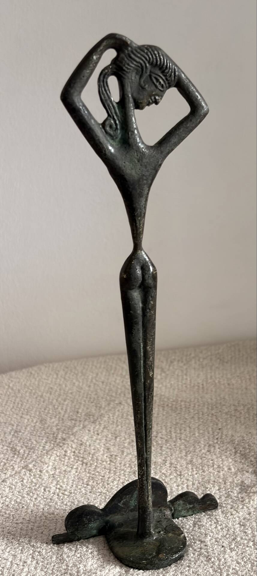 Vintage 1960s Mid-Century Modern Oxidized Bronze Aphrodite Statue