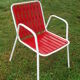 4 armchairs EMU model Rio Italian vintage 2 red and 2 white
