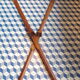 Pair of vintage wooden skis 192 cm