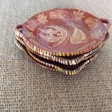 5 flat plates in glazed terracotta