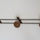Wooden and metal coat racks, 3 heads, vintage french, 50s