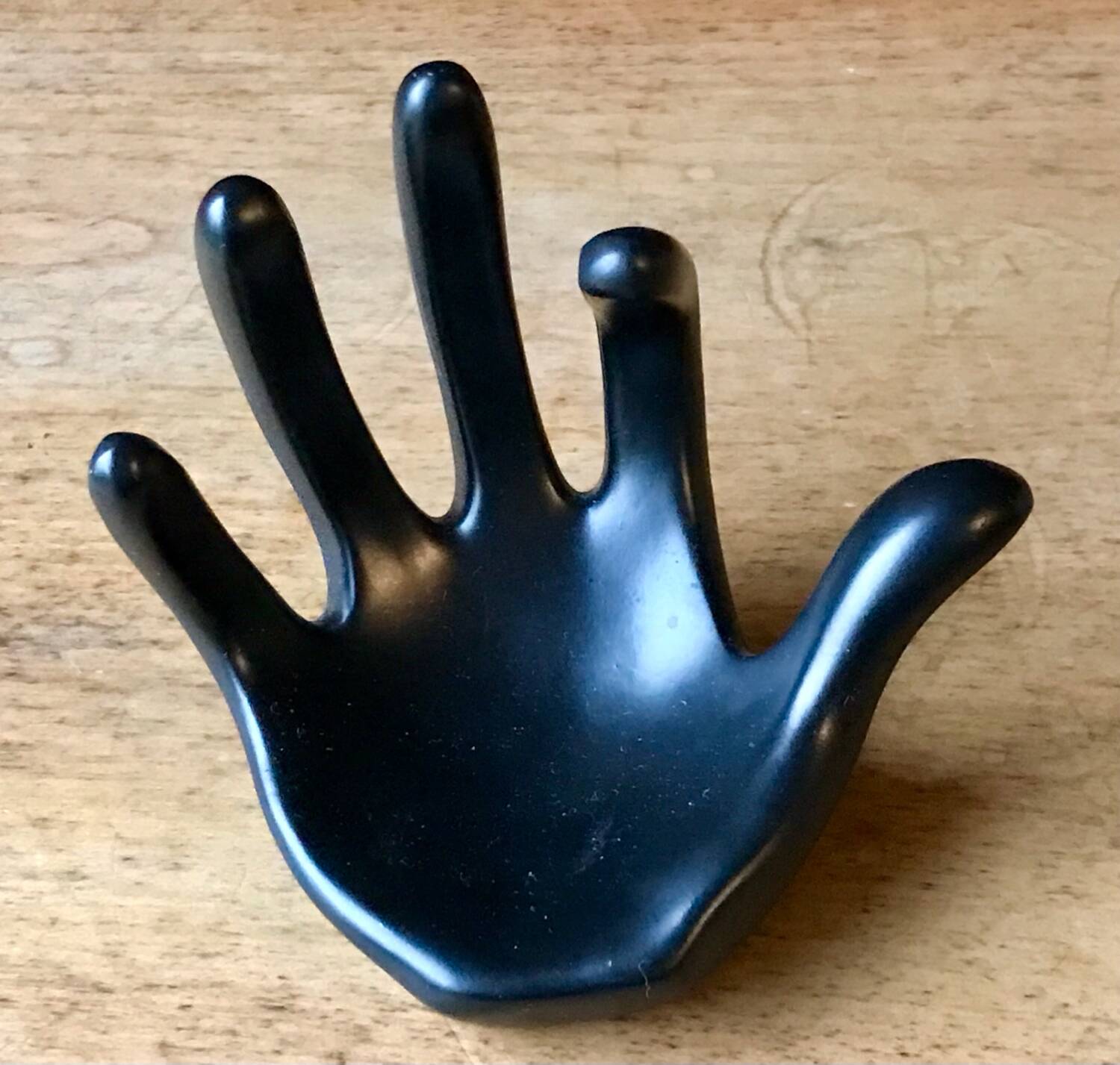 Handmade vintage black ceramic