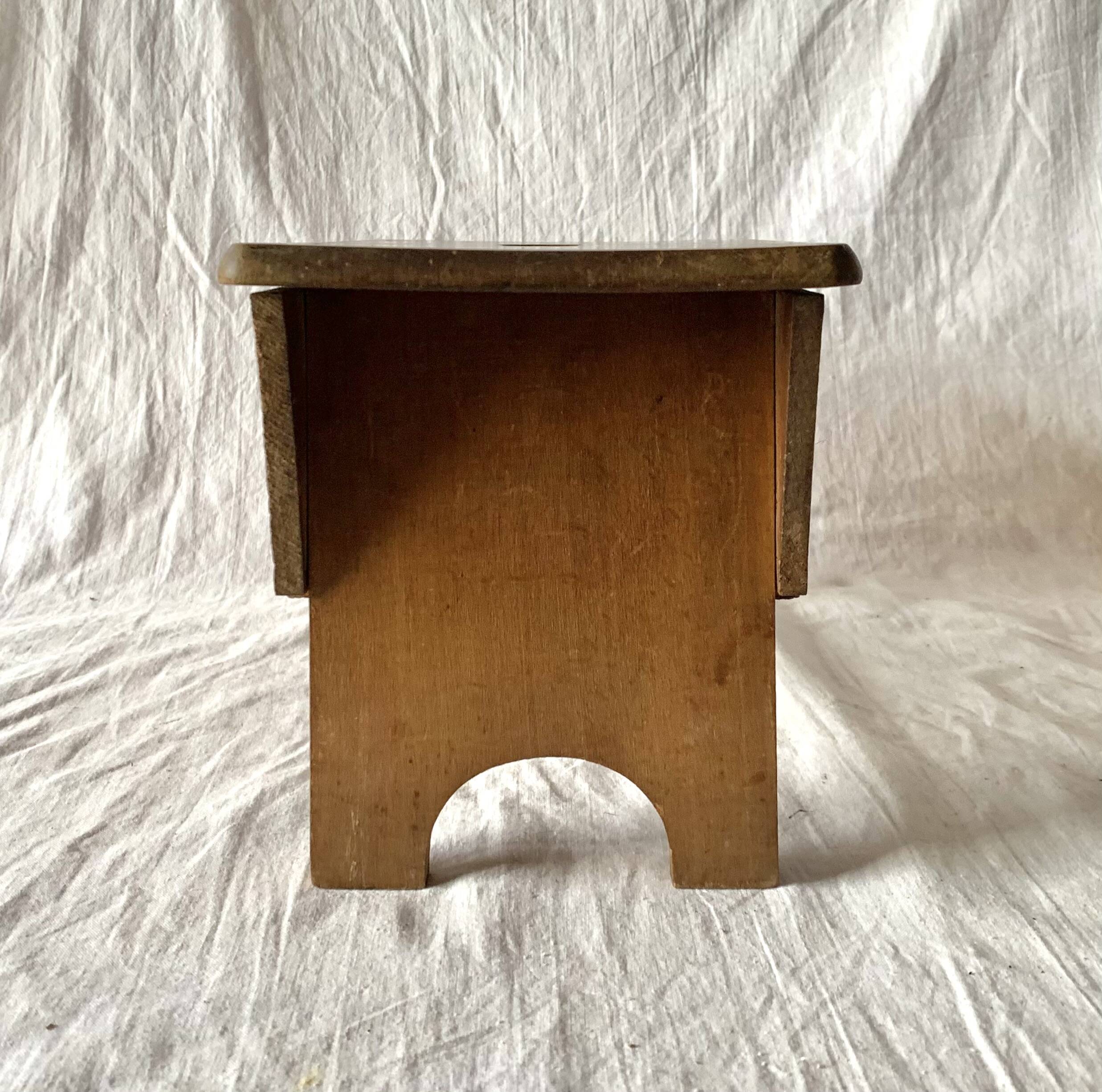 Rustic solid wood footrest