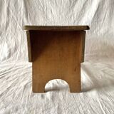 Rustic solid wood footrest