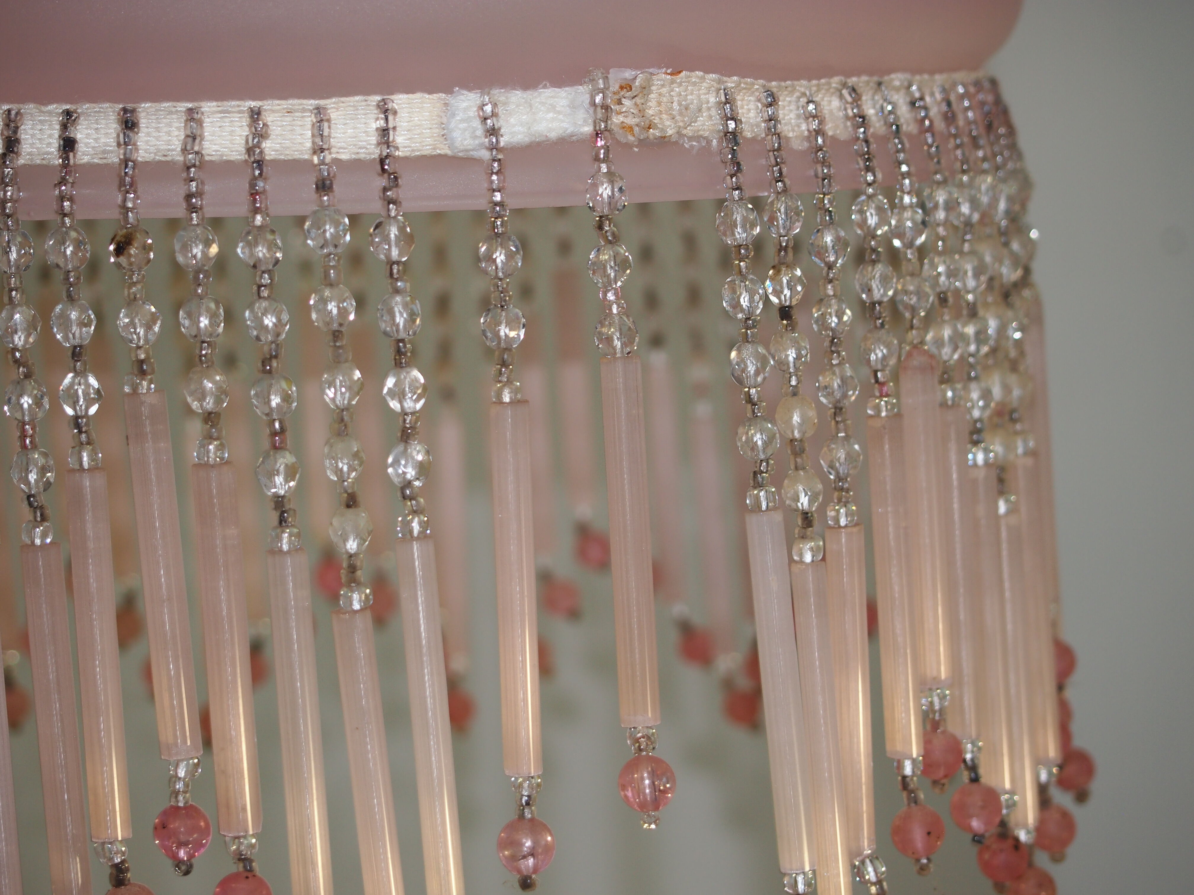 Light suspension/ beaded /vintage appliques