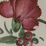 Eastern earthenware plate the Islettes flower bouquet decoration