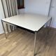 USM Haller table in pearl grey laminate