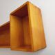 Vintage wooden corner wall shelf from the 60s 70s.