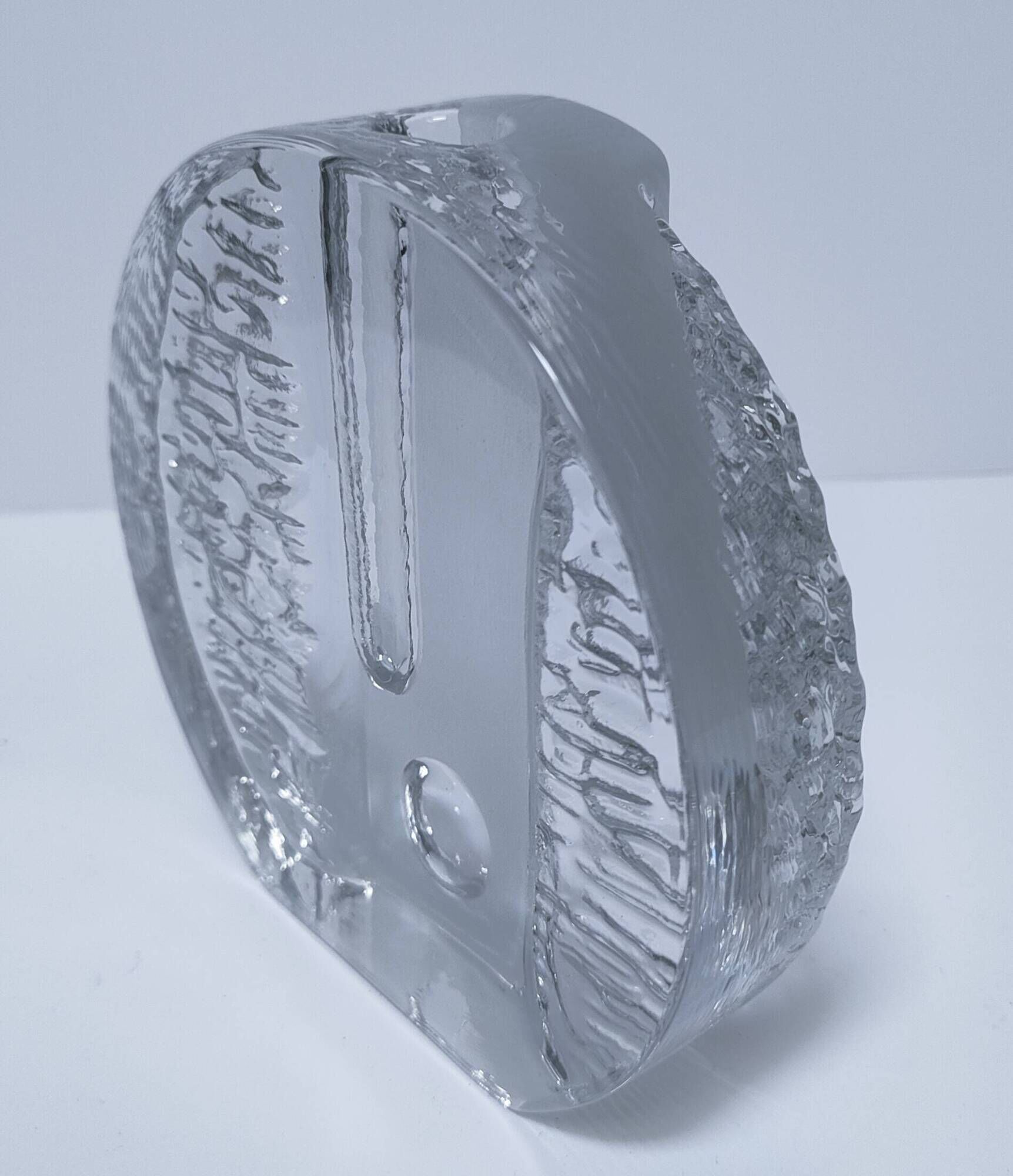 vase verre design walther pukerberg glasbruk années 70