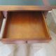 minister's desk - 2 drawers - solid wood - faux leather writing pad - Louis Philippe