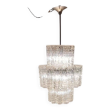 Vintage Murano chandelier, 38 cortex glasses, Italy 1960's