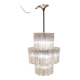 Vintage Murano chandelier, 38 cortex glasses, Italy 1960's