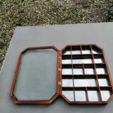 Wall display case for miniature with octagonal compartments