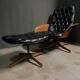 Iconic "Mr. Chair" Armchair & Ottoman – George Mulhauser for Plycra