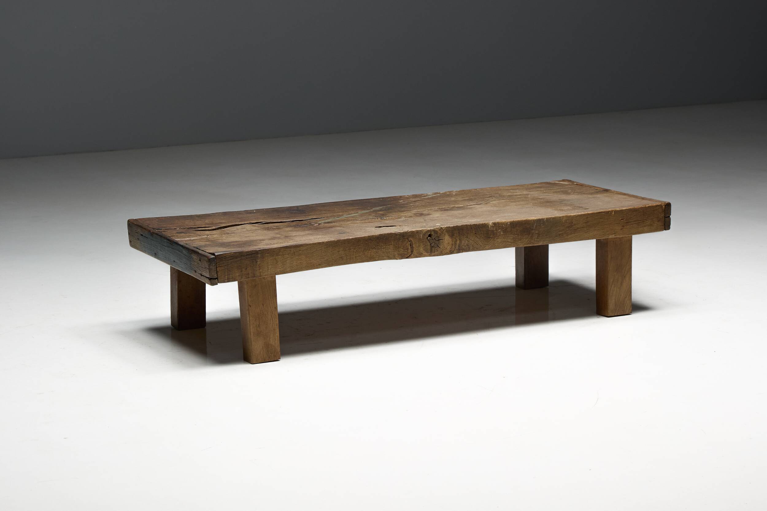 Low Farmhouse Coffee Table, France, Late 19th Century