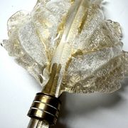 Large Vintage Murano Glass and Gold Leaf Wall Light by Barovier Toso, Italy