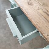 workshop office on adjustable trestles