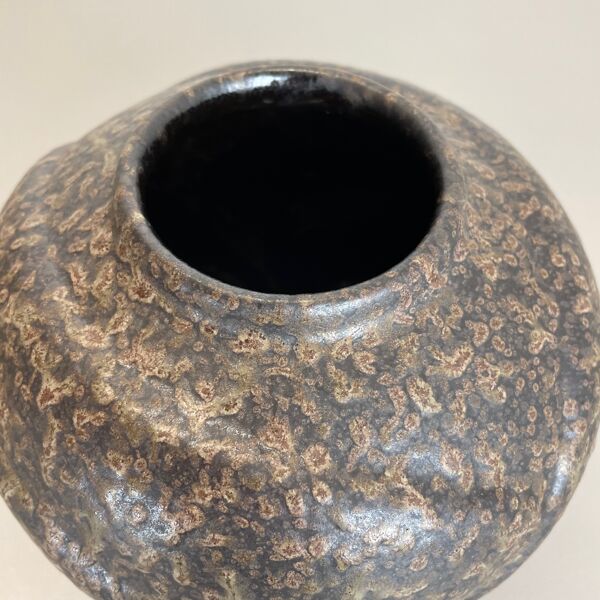 Ensemble de 2 Multi-Color Fat Lava Op Art Pottery Vase Made Bay Ceramics, Allemagne