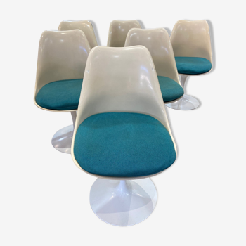 6 chaises Tulip d'Eero Saarinen pour Knol
