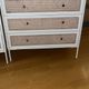Pair of wooden and cannage chests of drawers