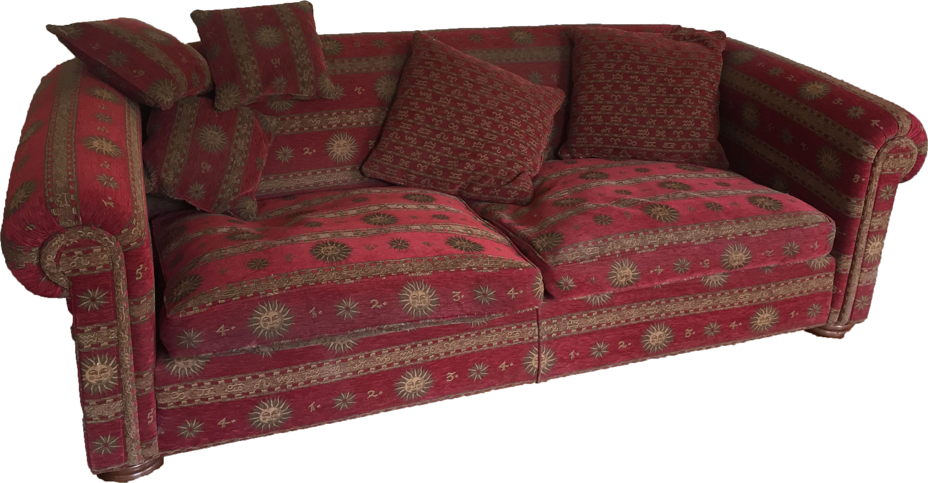 Washington fabric sofa "Alchemist" red