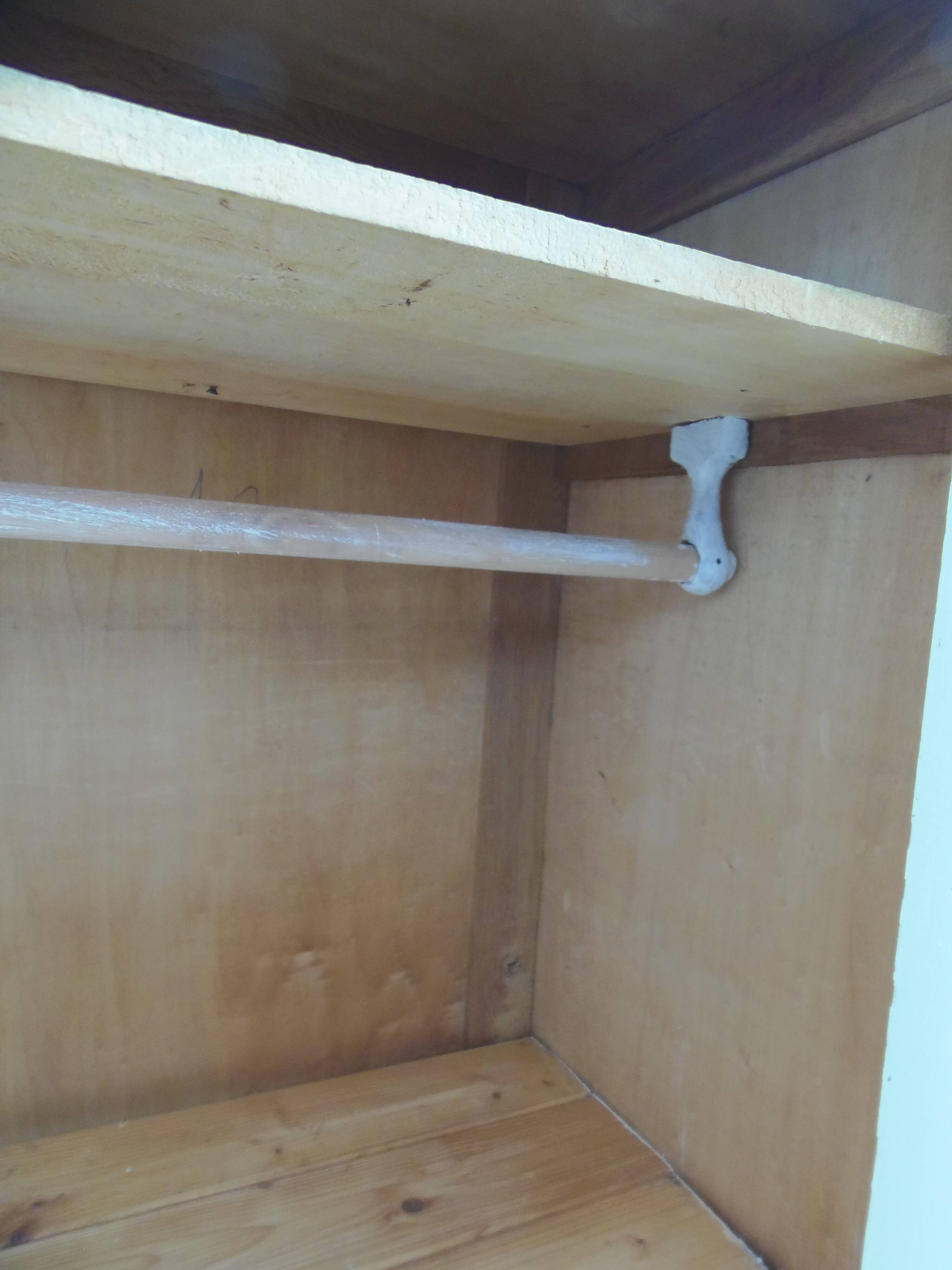 Re-enchanted Art Deco wardrobe in beige.