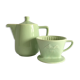 Melitta ceramic coffeepot & filter, 1960