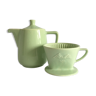 Melitta ceramic coffeepot & filter, 1960