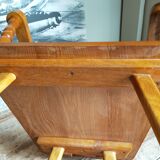 Art-popular armchair 50s in solid wood